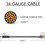 Napájací kábel DC-XT60, 1 m, 14AWG, DC samec-XT60I samica 2