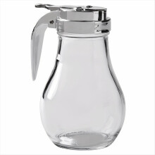 Syrup Dispenser, No Drip Glass Syrup Bottle for Maple Syrup