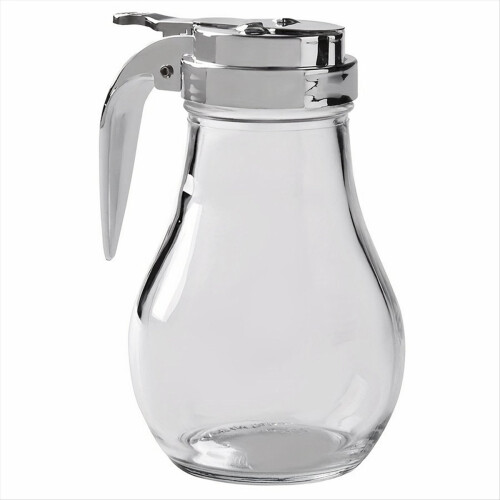 Syrup Dispenser, No Drip Glass Syrup Bottle for Maple Syrup