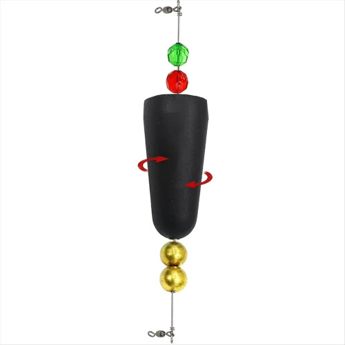 Set verzwaarde visdobbers - Popping Cork Float Rig met ratel 2