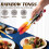 Rainbow Tongs Cooking Stainless Steel with Silicone Tips 9 12 Inch 5