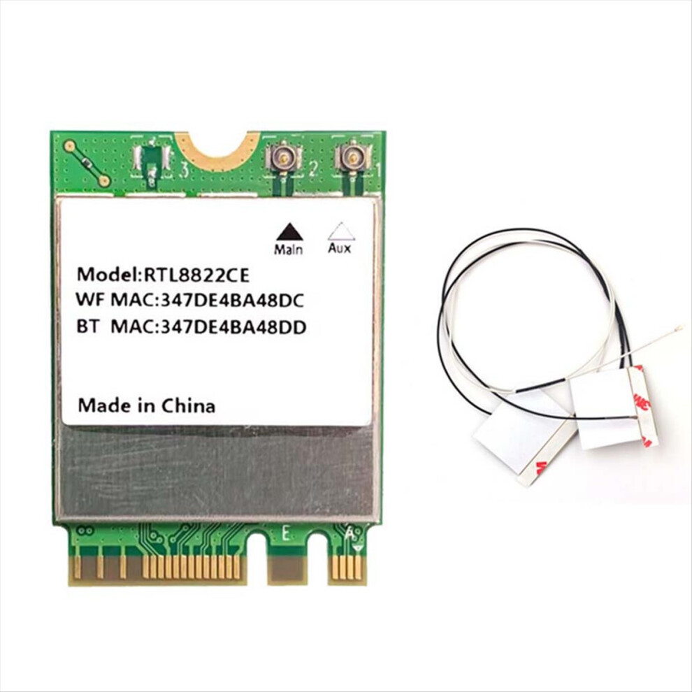 Rtl8822ce Wifi Card 1200Mbps 2.4G/5G Bluetooth 5.1 M.2 Interface 4853776085063