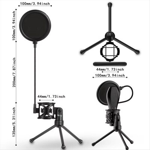 Professionele microfoonstatief isolatieschildfilter 2
