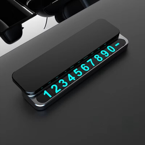 Universal Hidden Phone Number Card Car Temporary Parking Plate B 1