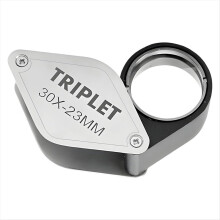 30X Jewelers Loupe Triplet Lens Foldable Pocket Metal Loupe Magnifier