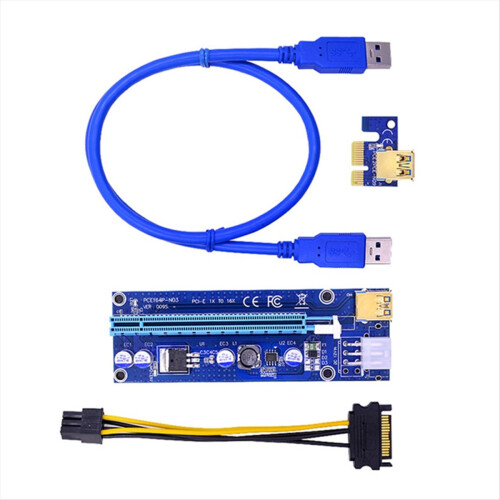 Κάρτα ανύψωσης PCI-E VER009S 1X σε 16X επέκταση επιχρυσωμένη 2