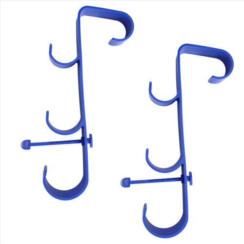 Adjustable Pool Leaf Skimmer Net Holder Ground Pools Pole Hanger Blue 2