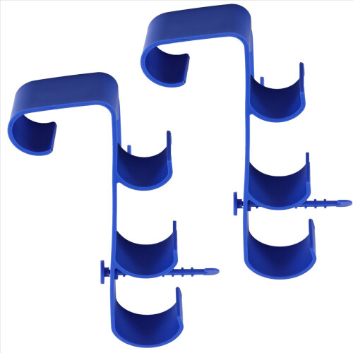 Adjustable Pool Leaf Skimmer Net Holder Ground Pools Pole Hanger Blue 1