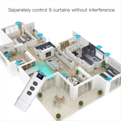 Control remoto de 433 MHz para interruptor de cortina WiFi y módulo de persianas enrollables 2