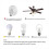 Universal Ceiling Fan Remote, 3 Speed Ceiling Fan for 53T 11T 35T 4