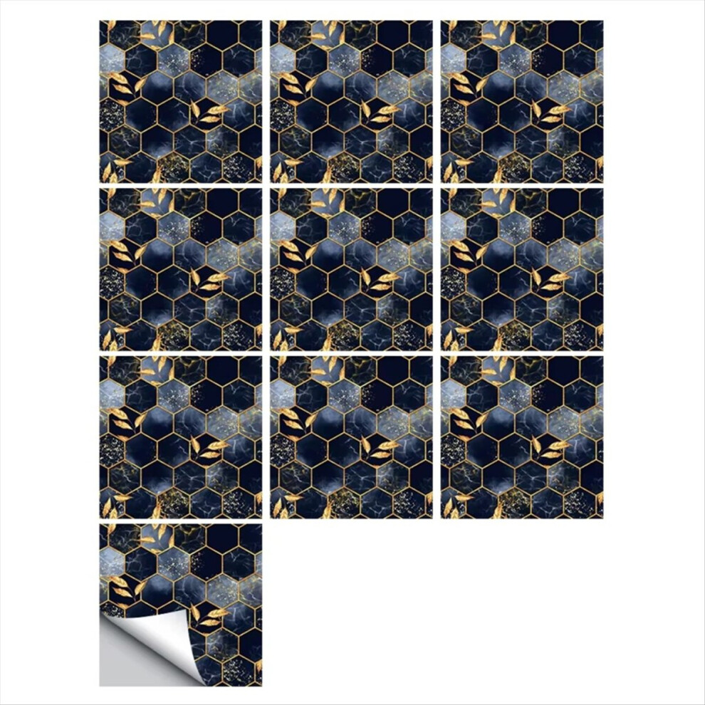10Pcs Hexagon Tiles Sticker Kitchen Backsplash Oilproof 4853776091170