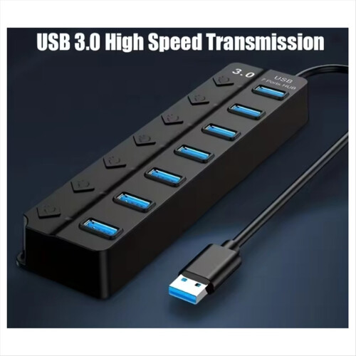 7-Port USB 3.0 Hub mit LED-Anzeigeschaltersteuerung 2