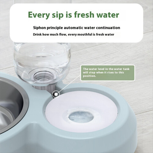 Automatic Pet Feeder and Water Bowl 2-in-1 Combo Smart Food Container 2