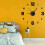 Modern Frameless DIY Wall Clock Large 3D Numbers Wall Watch Silver 5