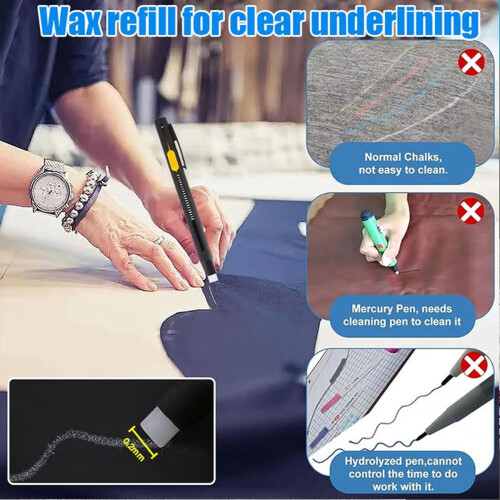 Marqueur textile effaçable à chaud pour couture (2 stylos + 40 recharges) 2
