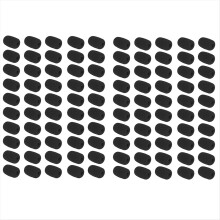100 peças de capas de espuma para microfone de lapela para fone de ouvido 36x16x5 mm