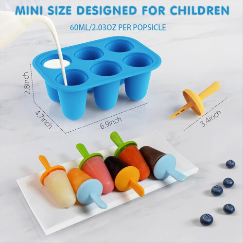Moules à glaces en silicone, 6 pièces, pour tout-petits 2