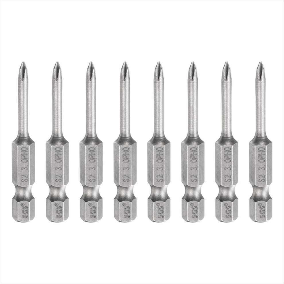 8Pcs Ph0 Screwdriver Bit 1/4Inch Hex Shank 4853127635756