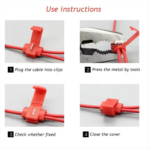 Lock Electric Wire Cable Connectors Quick Splice Terminals Crimp 2