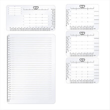 5er-Packung mit geraden Linienschablonen für das Journaling
