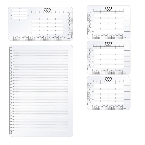 5er-Packung mit geraden Linienschablonen für das Journaling
