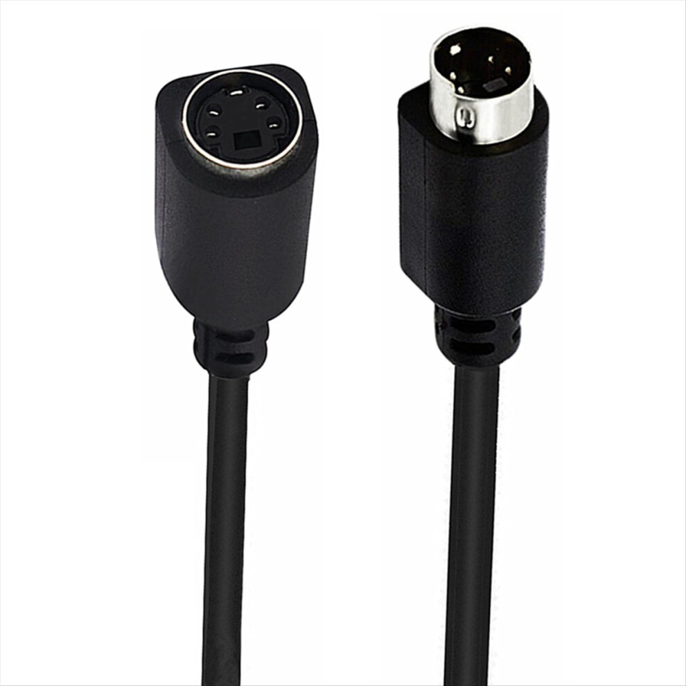 90 Degree Bend Mini Din 4Pin Male To Female S-Video Cable A 4853127637491