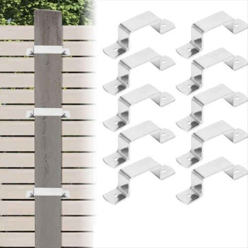 Fence Clips 10 Pieces Fence Support Post Clips Hardware Repair Tool 1