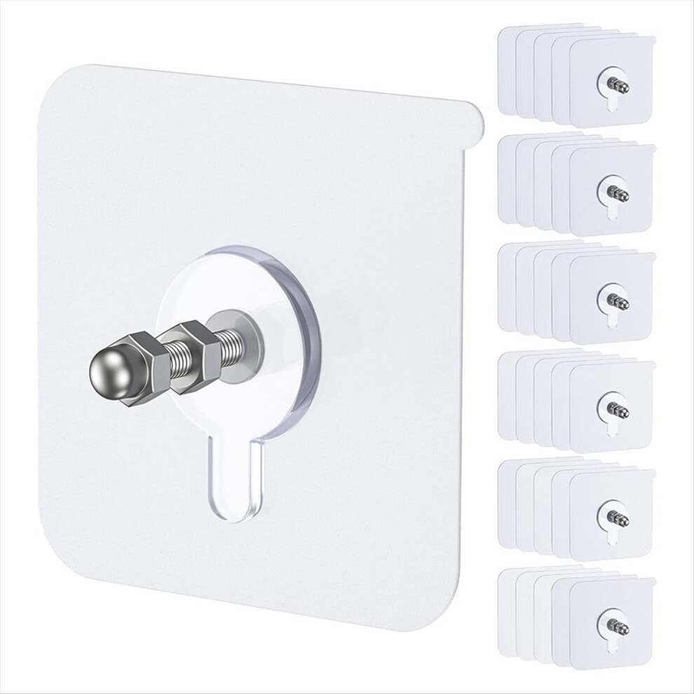 20 Pcs Self Adhesive Picture Hooks, 26.5 Lbs Load Heavy Duty 4853127641382