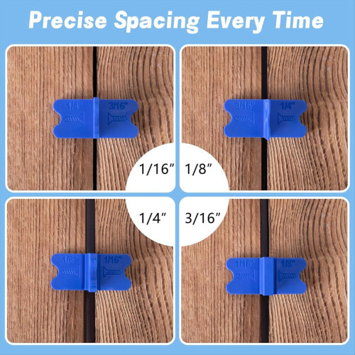 4 Pcs ABS Deck Spacer Tool 4 Thicknesses Deck Board Spacers 2