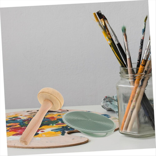 1 Set Printmaking Matte Holz Roller Kunststoff Malerei Lieferungen 2