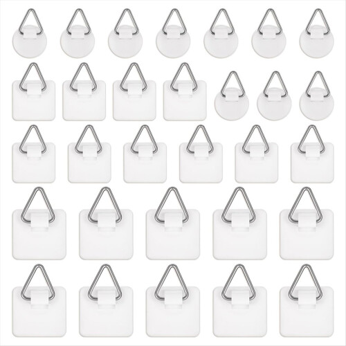 30 Pack Adhesive Picture Hanger Picture Hanging Hooks