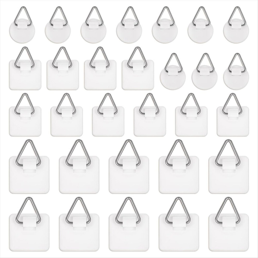 30 Pack Adhesive Picture Hanger Picture Hanging Hooks 4853127644239