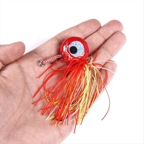 Sinking Metal Jig mit Gummirock zum Meeresangeln, Jigging-Köder 1
