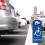 Placa de estacionamento para deficientes 3,5 x 8,5 polegadas 2 peças Etiqueta de estacionamento para cadeira de rodas 4