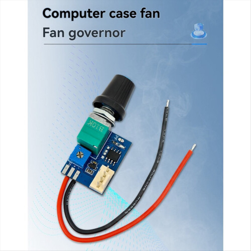 2PCS DC12V 4 ακίδων PWM πλακέτα ελέγχου ταχύτητας ανεμιστήρα με διακόπτη κουμπιού 1