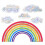 Rainbow Cloud Window Clings, Watercolor Prism Suncatchers Stickers 1