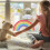 Rainbow Cloud Window Clings, Watercolor Prism Suncatchers Stickers 5