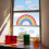 Rainbow Cloud Window Clings, Watercolor Prism Suncatchers Stickers 4