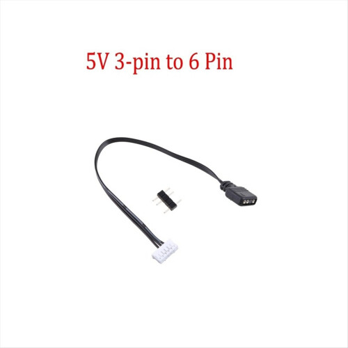 Καλώδιο προσαρμογέα ανεμιστήρα 5V ARGB 3Pin σε 6Pin μετατροπέα καλωδίου 1