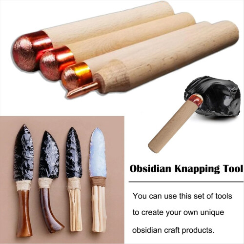 Knapping Tools Kit Obsidiaan Crafting Tool 2