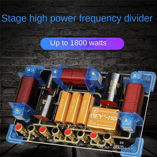 Divisor de frequência de áudio de 1800 W, crossover de alto-falante bidirecional de 12/15 polegadas 1