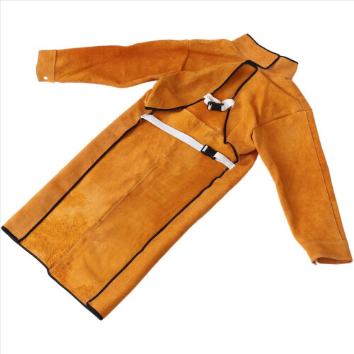 120cm Welding Apron Flame Retardant Welder Leather Fire- 1