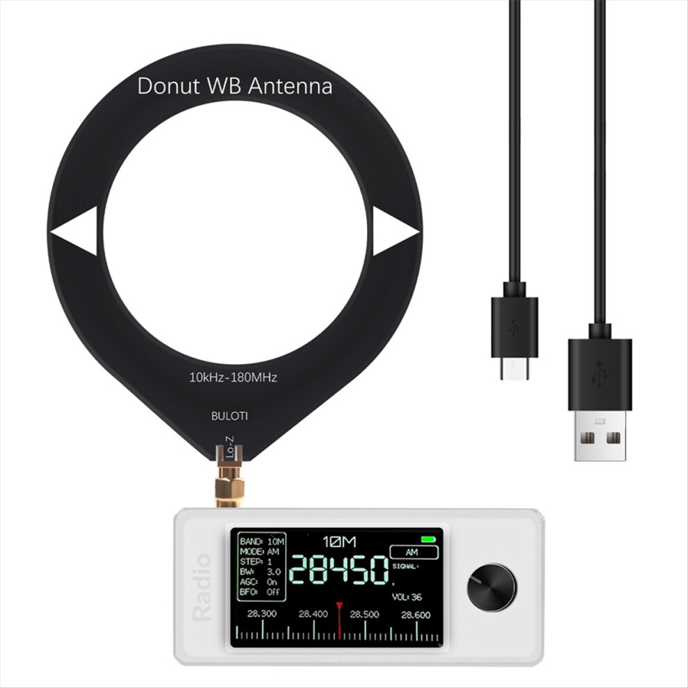 Photos - Radio / Clock Markenlos 0.5-108mhz Portable Radio LSB USB AM FM FM/AM Pocket Radio White 