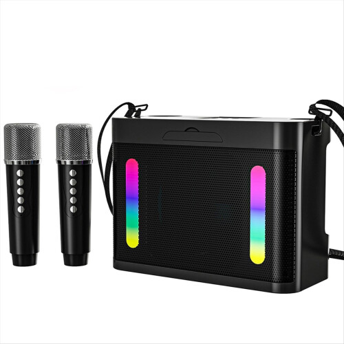 Caixa de som Bluetooth sem fio com subwoofer e 2 microfones estéreo