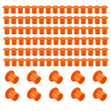 100 Pcs Rebar Safety Caps, Orange Color, 2.36 x 2.17 x 1.5 Inches