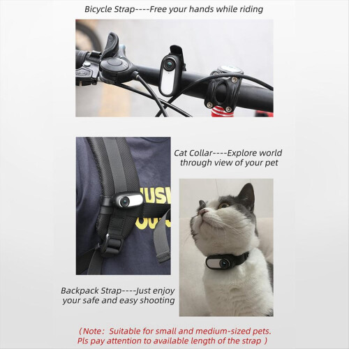 Ασύρματες κάμερες Cat Camera Collar με ευρυγώνιο φακό 170 (A) 2