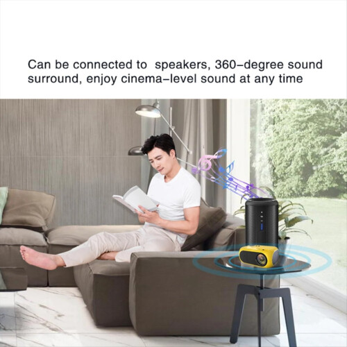 Portable Mini Projector 360P LED Wired Mobile Phone Projector EU Plug 2