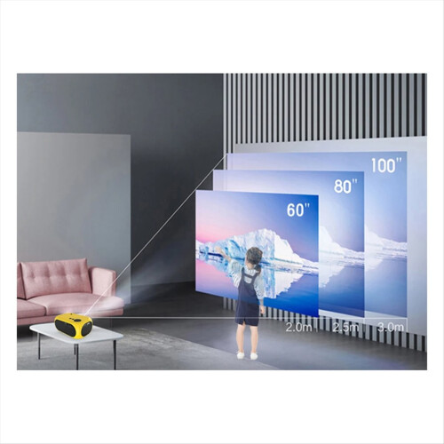 Portable Mini Projector 360P LED Wired Mobile Phone Projector EU Plug 1