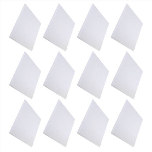 Painéis acústicos autoadesivos, pacote com 12, 12 x 12 x 0,4 polegadas, brancos 2
