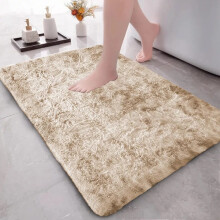 (50x80 cm (1.6x2.6 ft) Door Mat, Marble Cream) Shaggy Rugs Marble Pattern-Non Slip Thick Pile Fluffy Area Rugs for Bedroom & Living room